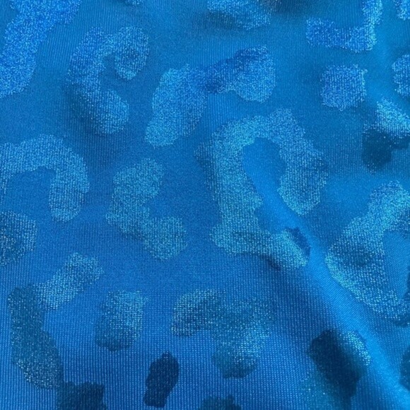 Justice Blue Leopard Leggings size 12 - Picture 5 of 5